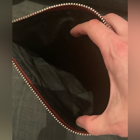 NEW Rebecca MinkOff Small Regan Deep Red Leather Convertible Clutch CrossBody - Picture 13 of 16